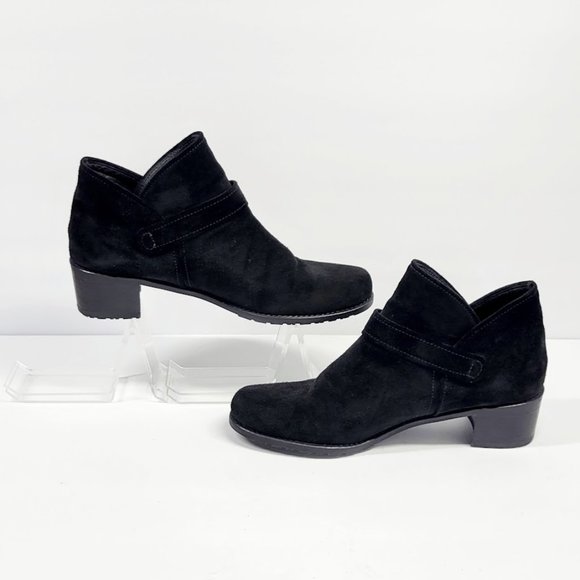 STUART WEITZMAN Dude' suede Bootie black Sz 9 - Picture 5 of 10